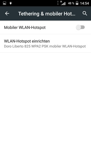 Wählen Sie WLAN-Hotspot einrichten
