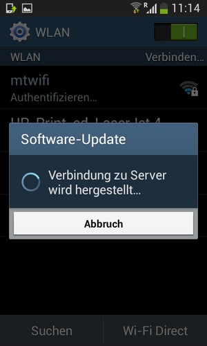 Verbindung zum Server wird hergestellt