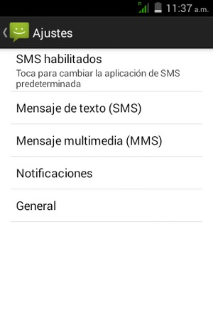 Seleccione Mensaje de texto (SMS)