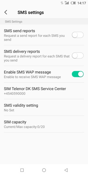Select SIM SMS Service Center