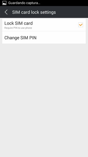 Seleccione Change SIM PIN