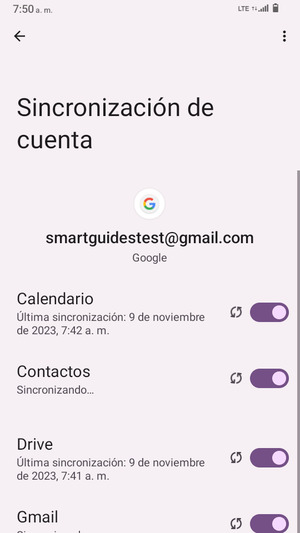 Su información será sincronizada