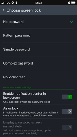 Select Pattern password