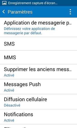 Sélectionnez SMS