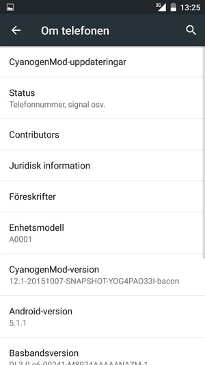 Välj CyanogenMod-uppdateringar