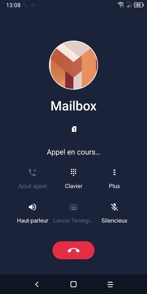 Si votre messagerie vocale appelle comme sur cet écran, votre téléphone est configuré correctement.