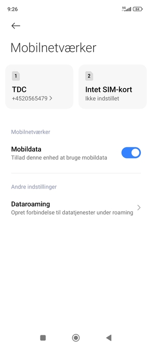 Vælg Dataroaming