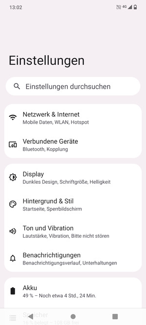 Wählen Sie Netzwerk & Internet