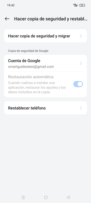 Seleccione Cuenta de Google