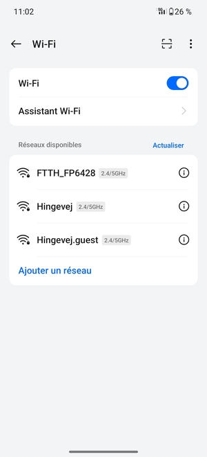 Sélectionnez le réseau sans fil auquel vous souhaitez vous connecter