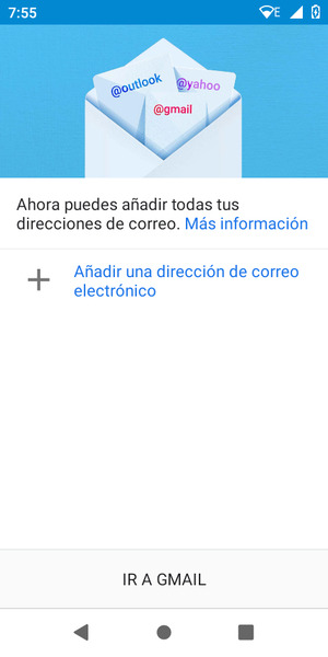 Seleccione Añadir una dirección de correo electrónico