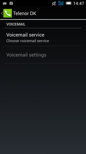Select Voicemail service