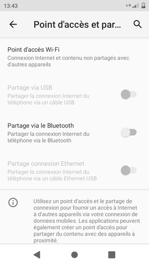 Sélectionnez Point d'accès Wi-Fi