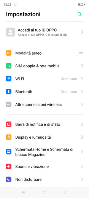 Seleziona SIM doppia & rete mobile