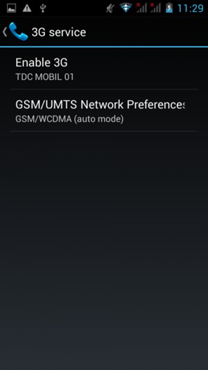 Select GSM/UMTS Network Preferences