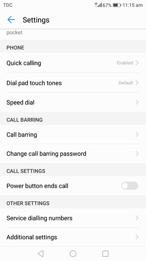 Scroll to  and select Additional settings