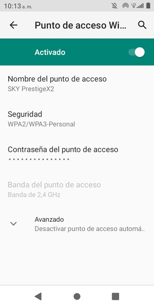 El teléfono ha sido configurado para su uso como módem