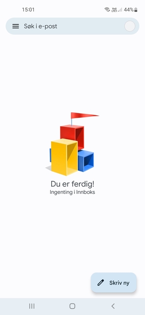 Gmail er klar til bruk