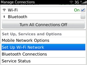 Select Set up Wi-Fi Network