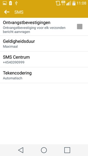 Selecteer SMS Centrum