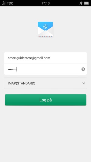 Indtast din Gmail eller Hotmail adresse og adgangskode. Vælg Log på