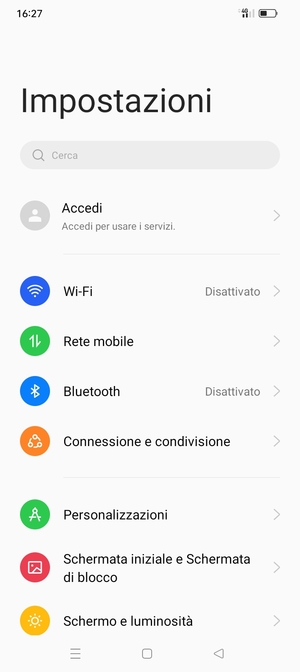 Seleziona Rete mobile