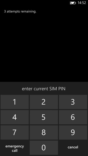 Enter your current SIM PIN