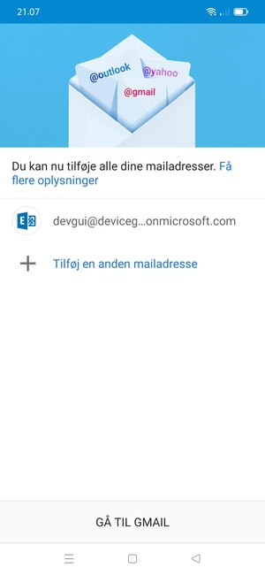 Vælg GÅ TIL GMAIL