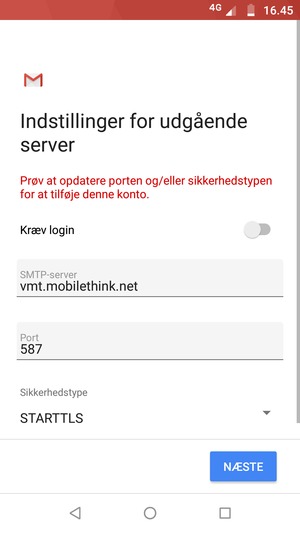 Vælg Sikkerhedstype