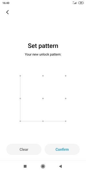 Draw the unlock pattern again