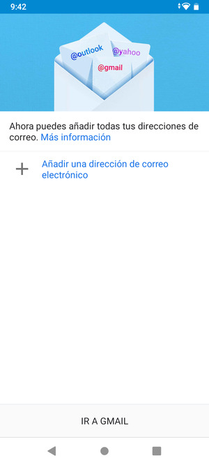 Seleccione Añadir una dirección de correo electrónico