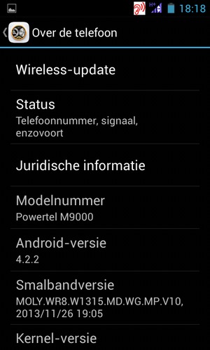 Selecteer Wireless-update