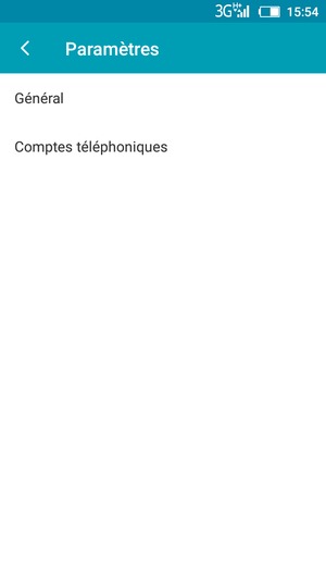 Sélectionnez Comptes téléphoniques