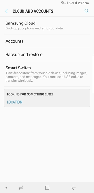 Select Backup and restore