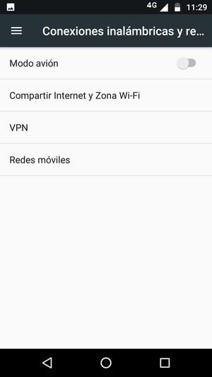 Seleccione Compartir Internet y Zona Wi-Fi
