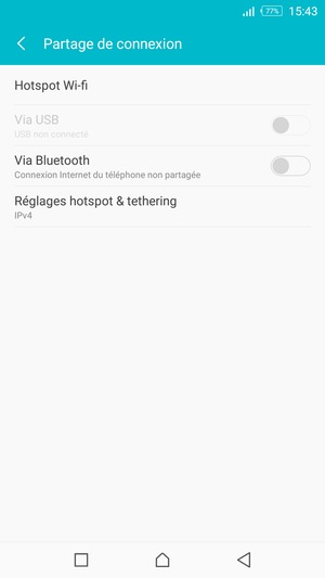 Sélectionnez Hotspot Wi-fi