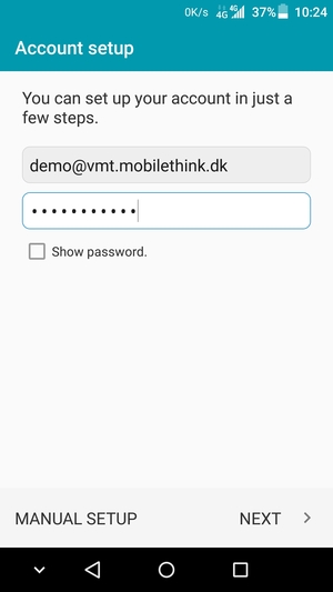 Enter your email address and password. Select NEXT