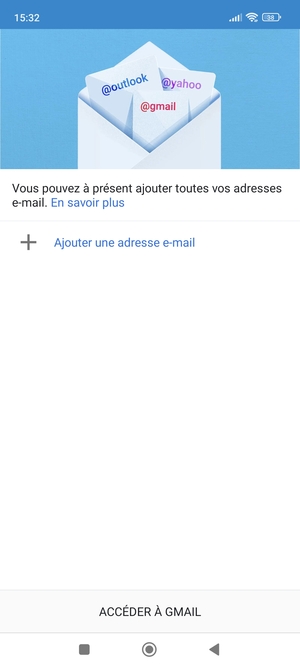 Sélectionnez Ajouter une adresse e-mail