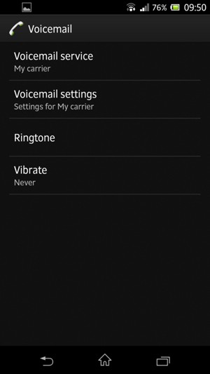 Select Voicemail settings