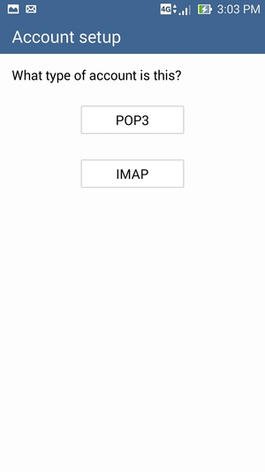 Select IMAP or POP3