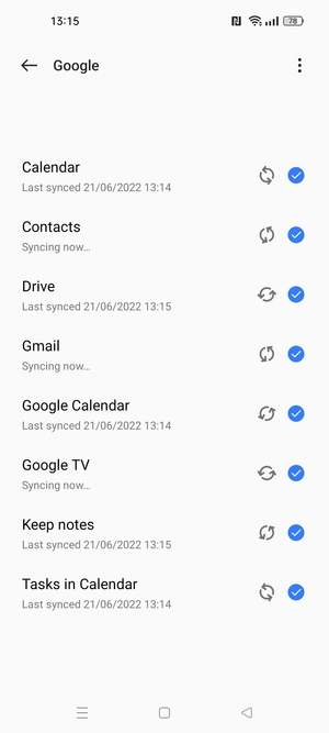 Your contacts from Google will now be synced to your Realme