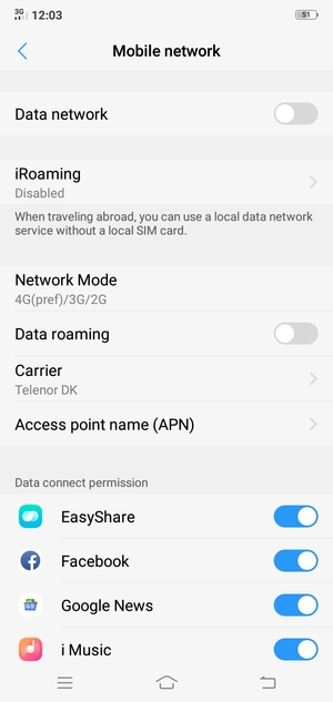 Select Network Mode