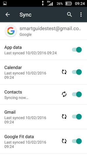 Your contacts from Google will now be synced to your Doro