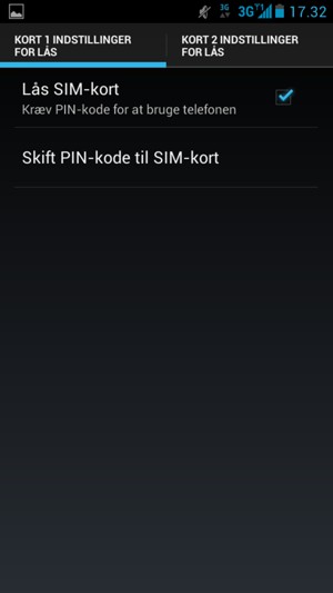 Vælg Skift
PIN-kode til SIM-kort