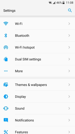 Select Dual SIM settings