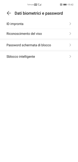 Seleziona Password schermata di blocco