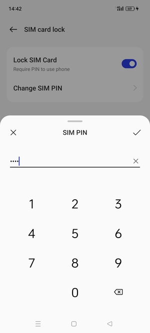 Enter your New PIN for the SIM card and select OK