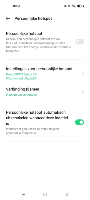 Selecteer Instellingen voor persoonlijke hotspot