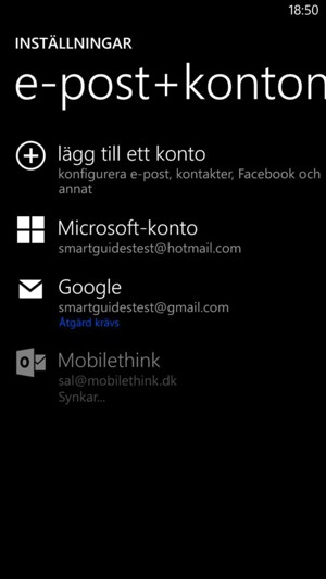 Tryck på ditt Google-konto