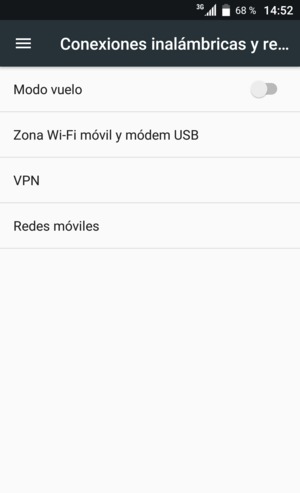 Seleccione Zona Wi-Fi móvil y módem USB